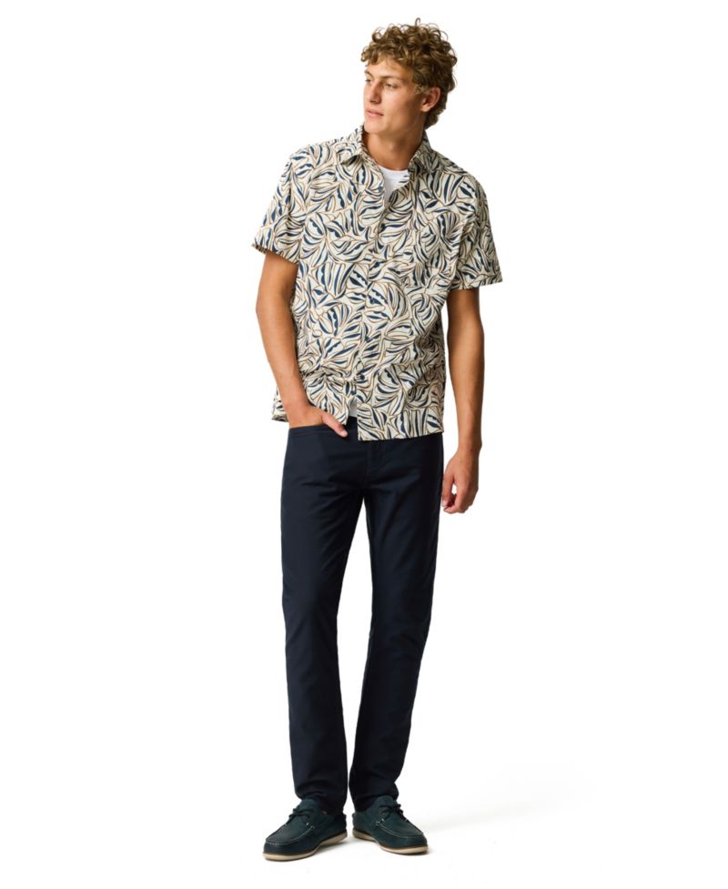 Men's Regular Fit Palm Brook Short Sleeve Cotton Shirt