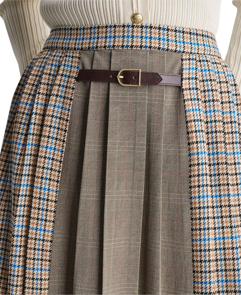 Women's Pleated A-Line Long Midi Skirt