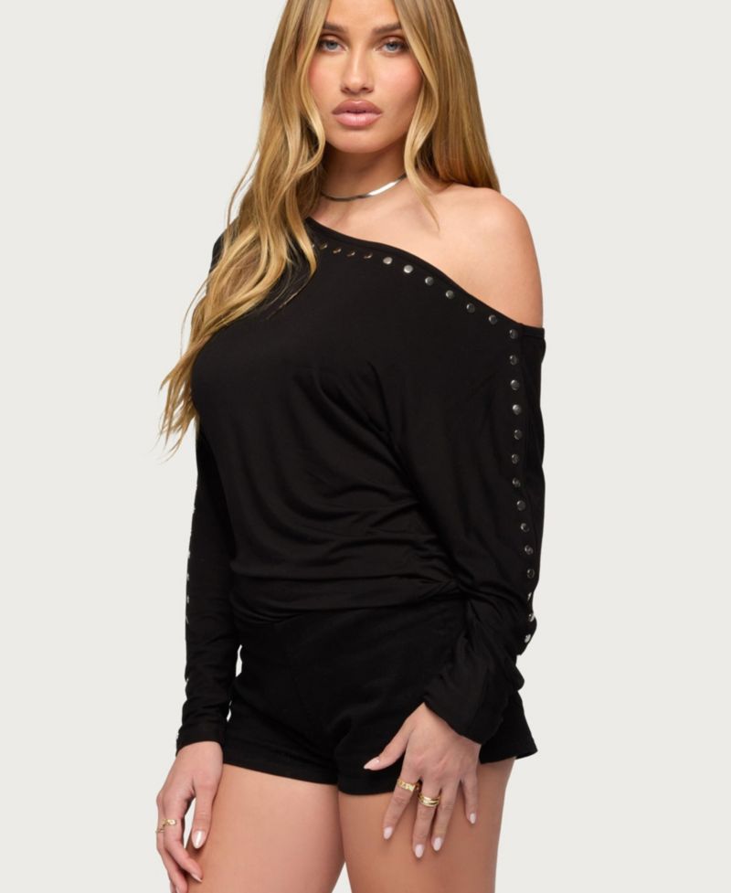 Women's Paola Off Shoulder Stud Top