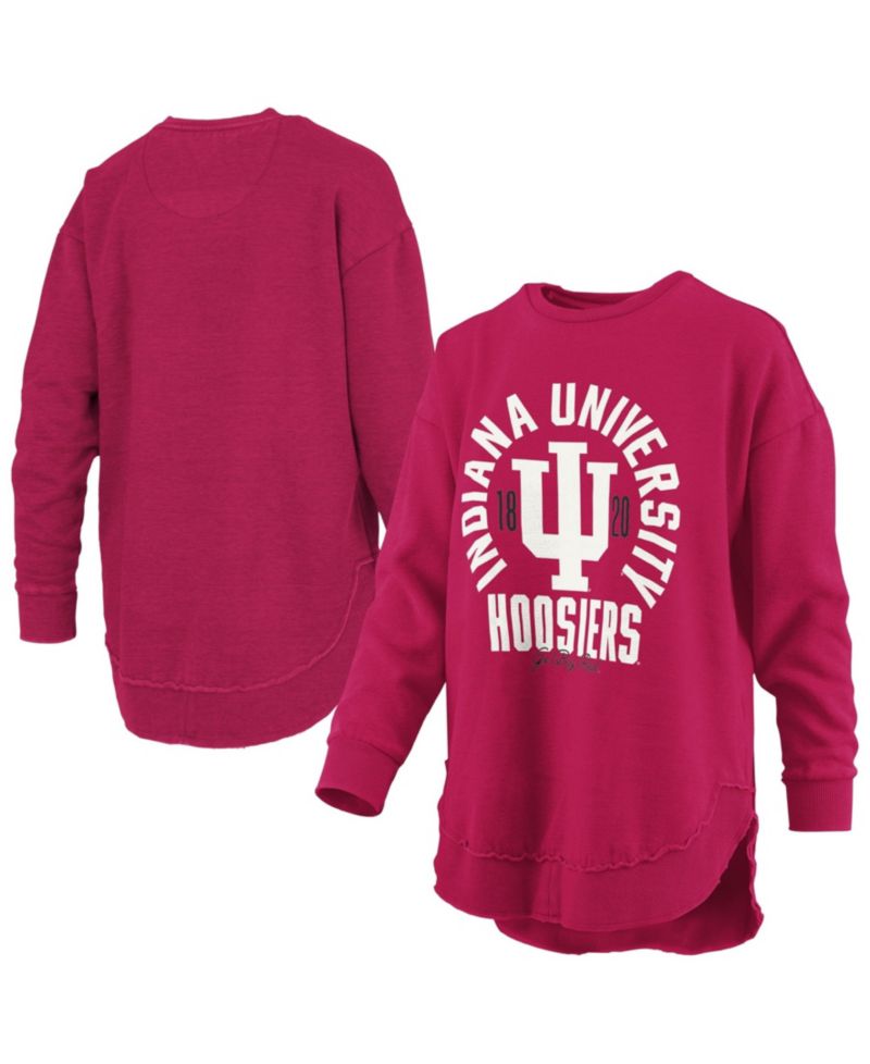 Women's Indiana Hoosiers Blitz Fleece-Lined Crewneck Sweatshirt