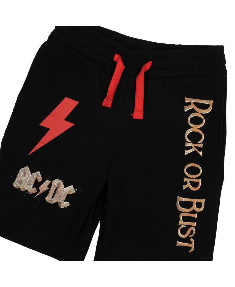 ACDC Rock Or Bust Boy's Short Sleeve T-shirt and Lounge Shorts Combo Set-XL