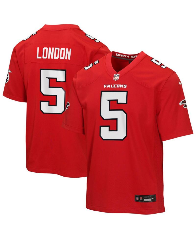 Big Boys and Girls Drake London Red Atlanta Falcons Game Jersey