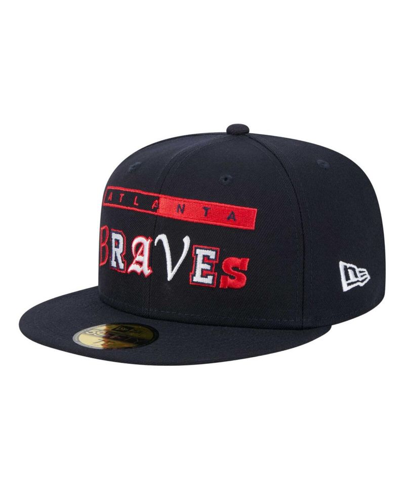 Men's Navy Atlanta Braves Ransom 59FIFTY Fitted Hat