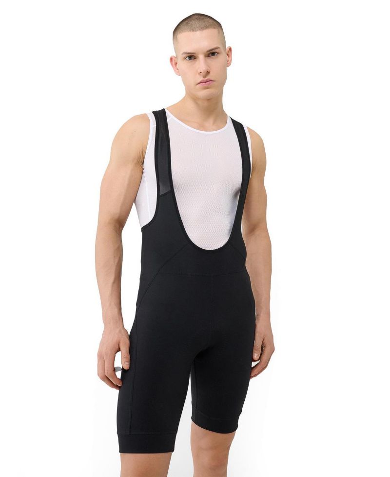 Men's Short Cycling Leggings With Gel-Foam Insert And Suspenders