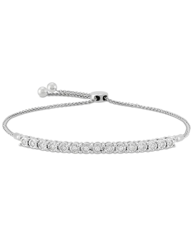 Lab-Created Diamond Bolo Bracelet (1/3 ct. t.w.) in Sterling Silver