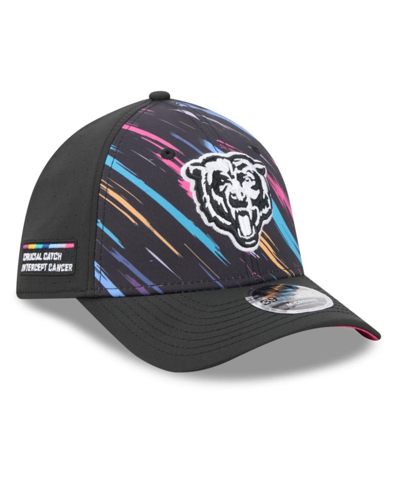 Men's Black Chicago Bears 2026 NFL Cruical Catch 39THIRTY M-Crown Stretch Hat