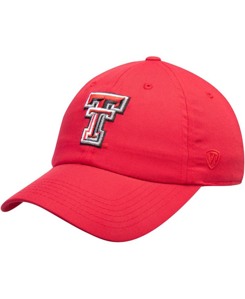 Men's Red Texas Tech Red Raiders Primary Logo Staple Adjustable Hat
