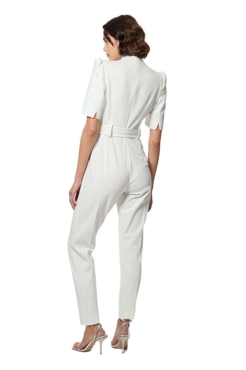 Women's Crepe Belted Jumpsuit