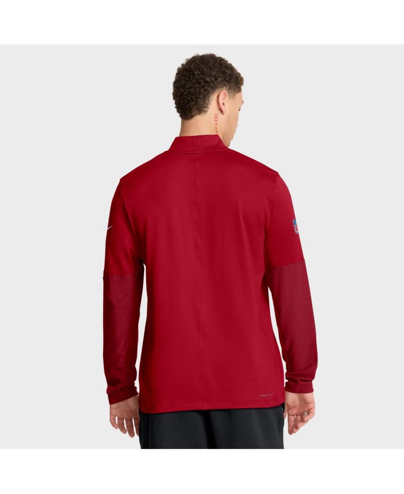 Men's Red Atlanta Falcons Sideline Dri-FIT Half-Zip Pullover Sweatshirt