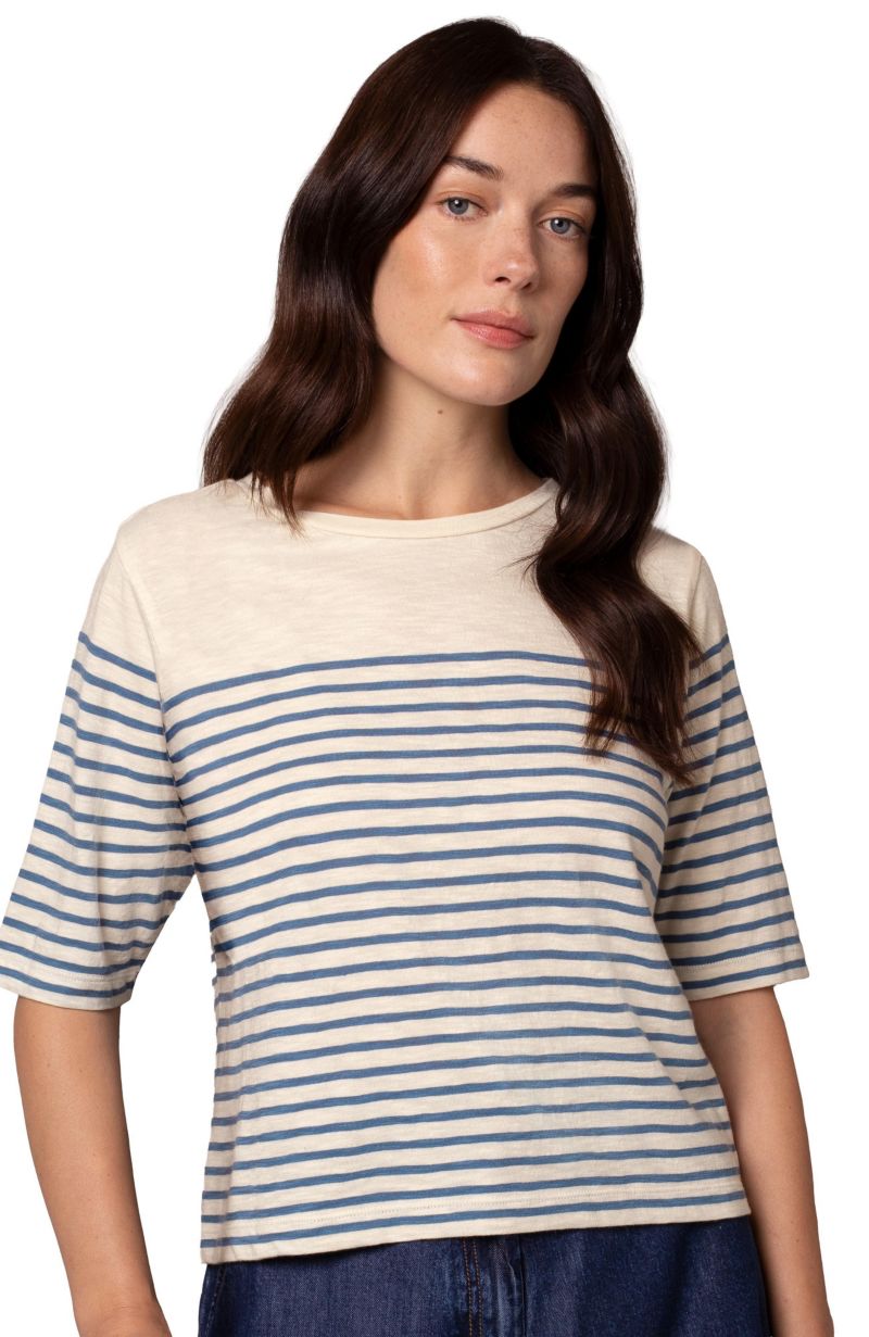Women's Stripe Sleeve T-shirt