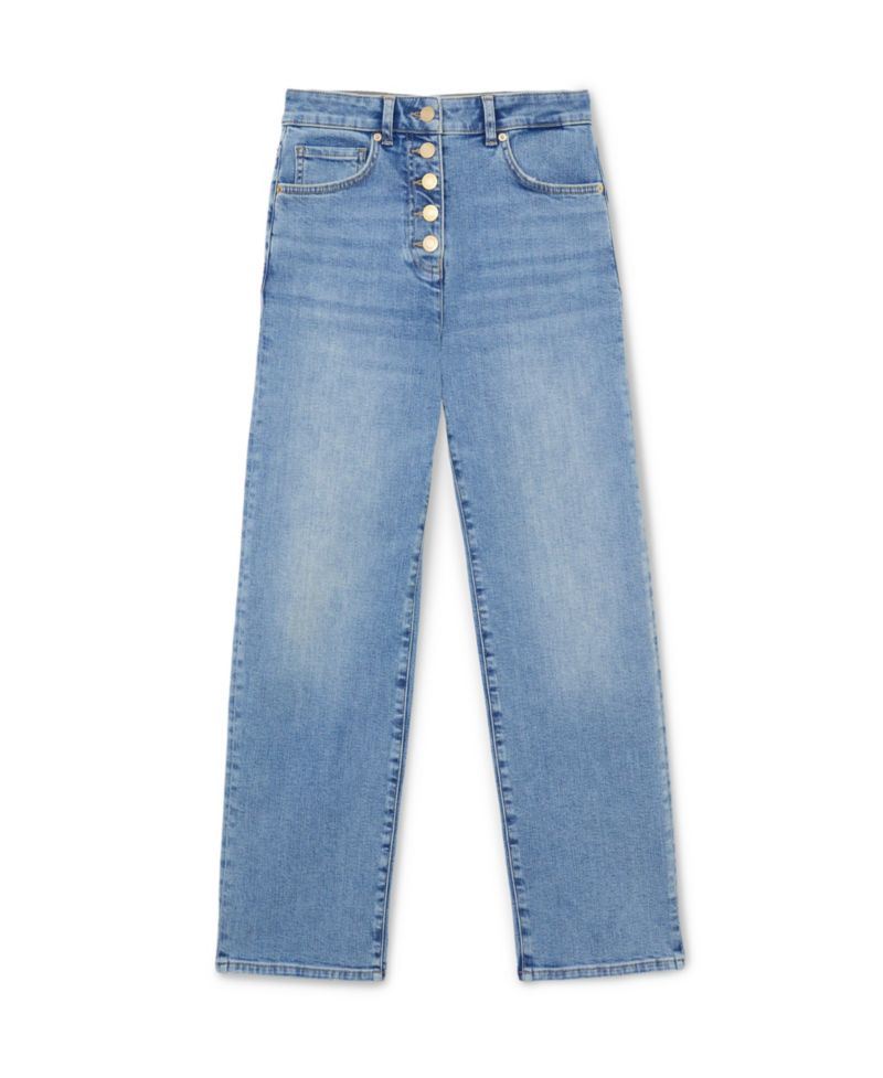 Petite Lana High-Waisted Straight-Leg Cropped Jeans, 25" Inseam