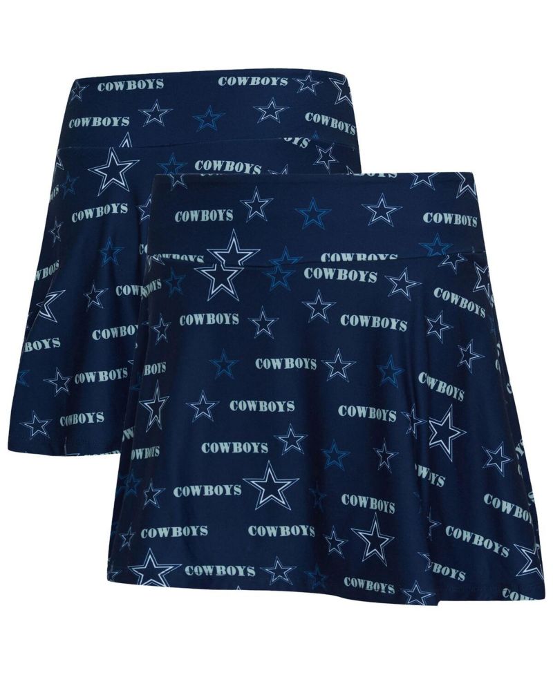 Women's Navy Dallas Cowboys Mosaic Allover Print Skort