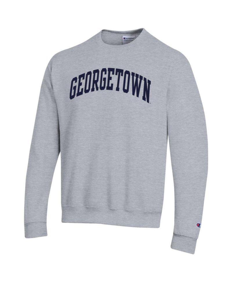 Men's Navy Georgetown Hoyas Basic Arch Fleece Pullover Sweatshirt