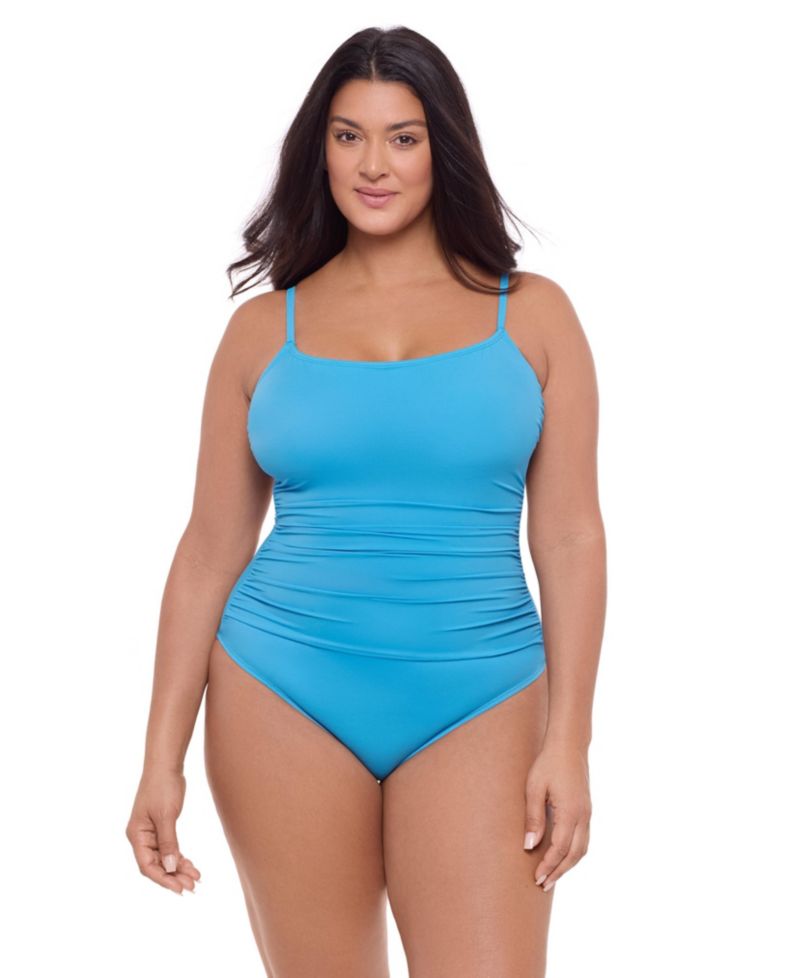 Women's Smoothing and Sculpting Classic Shirred-Front One-Piece Swimsuit