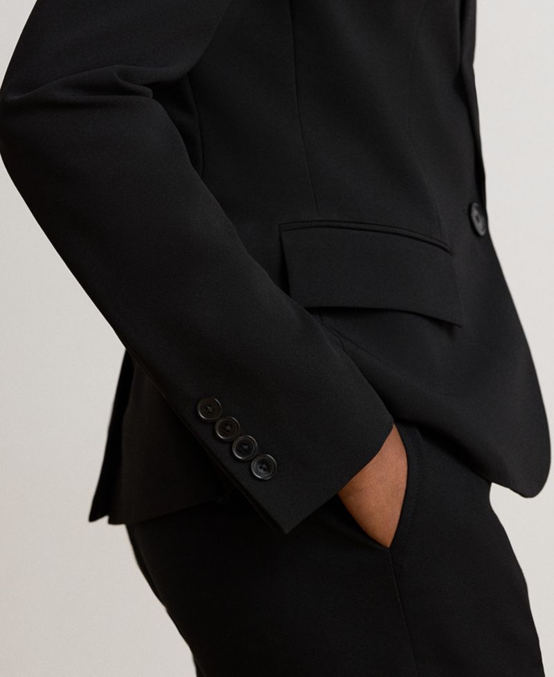 Women's City Crepe Slim-Fit Single-Button Stretch Blazer