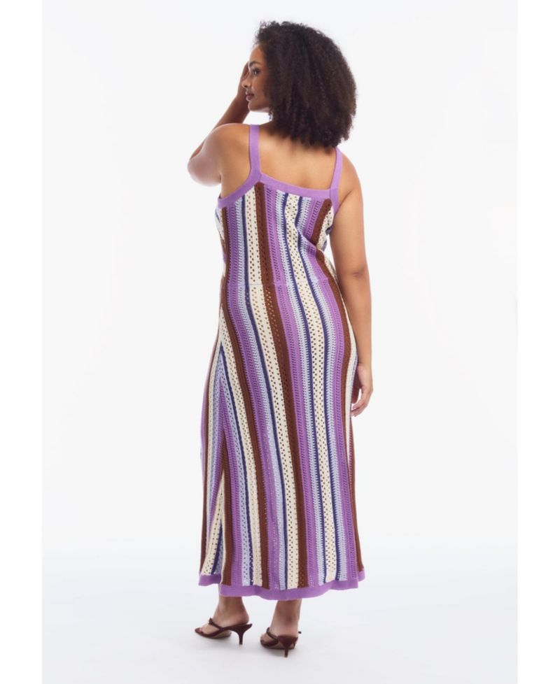 Women's June and Vie Stripe Sweater Midi Dress