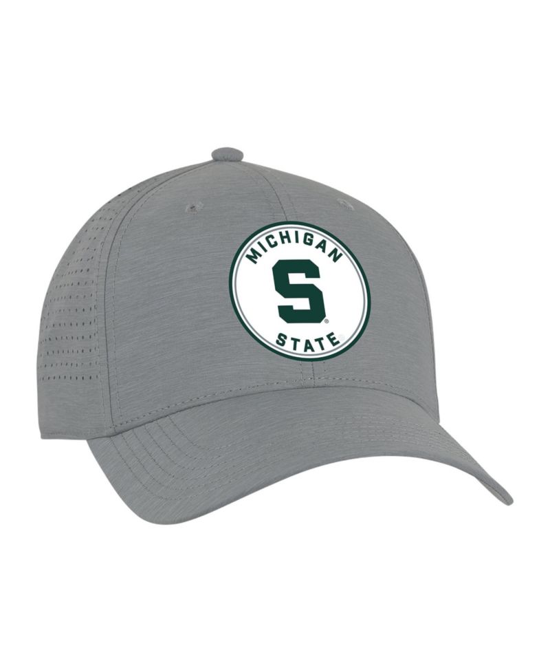 Men's and Women's Gray Michigan State Spartans Brezo Adjustable Hat