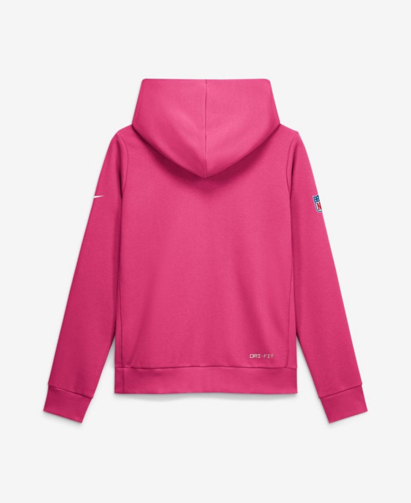 Women's Pink Green Bay Packers 2026 NFL Crucial Catch Sideline Standard Issue Dri-FIT Pullover Hoodie