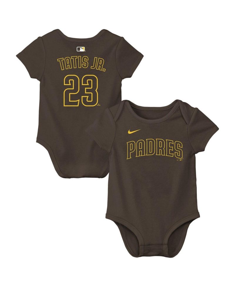 Baby Boys and Girls Fernando Tatis Jr. Brown San Diego Padres Name & Number Bodysuit