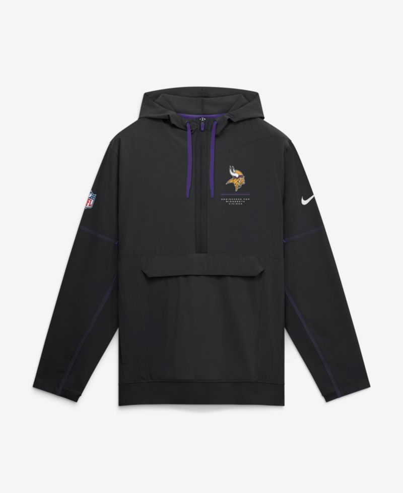 Men's Minnesota Vikings Sideline Logo Glory Half-Zip Anorak