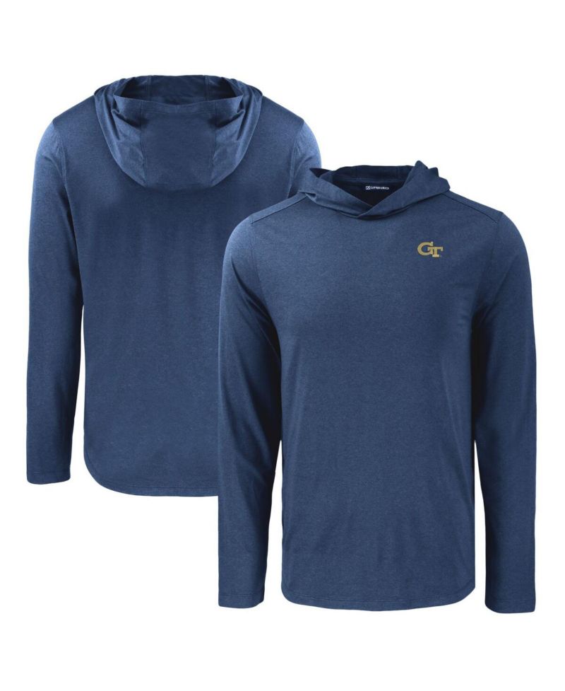 Men's Navy Georgia Tech Yellow Jackets Coastline Epic Comfort Eco Long Sleeve Hoodie
