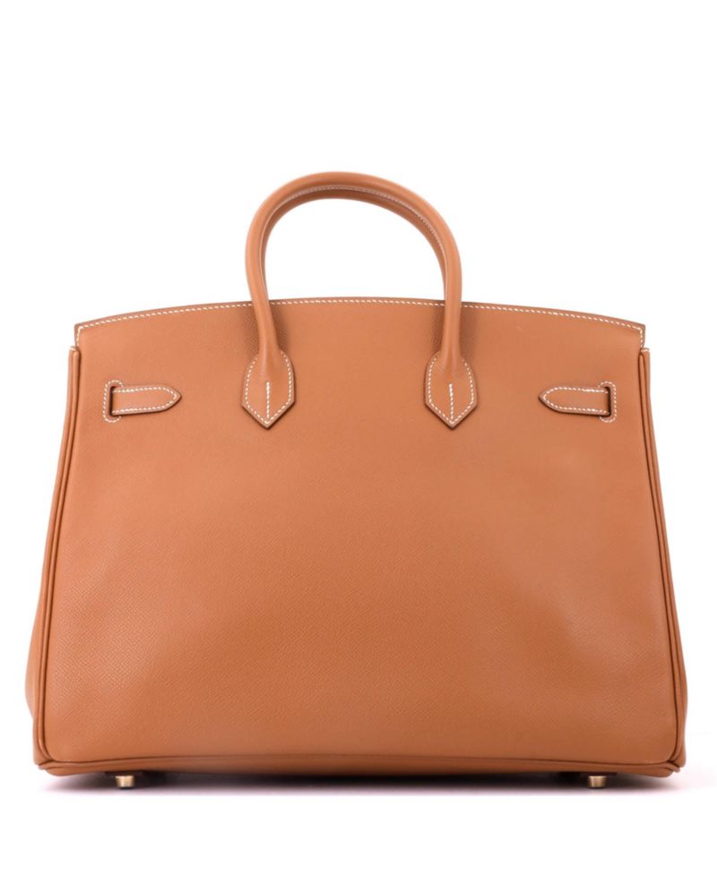 Pre-Owned Hermes Birkin 35 Handbag Brown Epsom with Gold Hardware