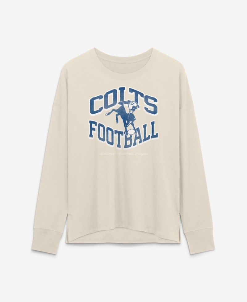 Women's Indianapolis Colts Heritage Legacy Relaxed-Fit Distressed T-Shirt
