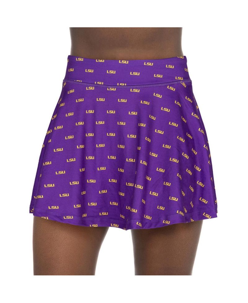 Women's Purple LSU Tigers All-Over Print Flowy Skort
