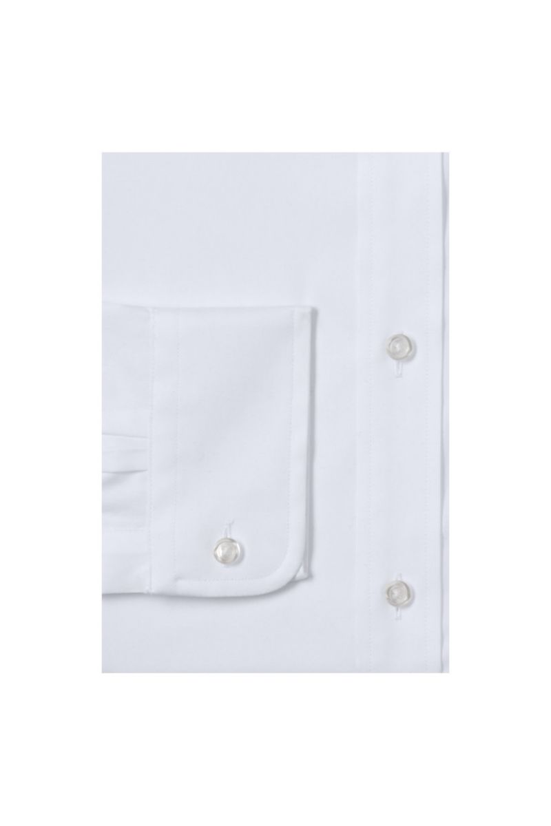 Men's Traditional Fit Solid No Iron Supima Pinpoint Straight Collar Dress Shirt