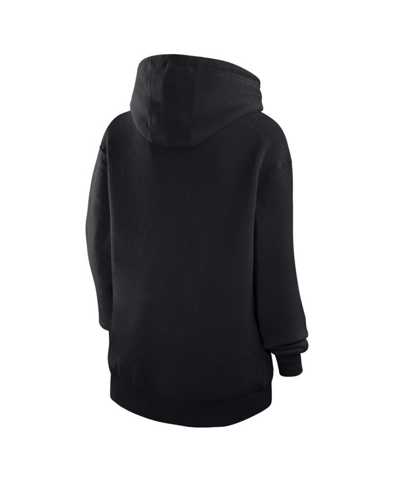 Women's Black Philadelphia Eagles Team Logo Graphic Fleece Tri-Blend Pullover Hoodie