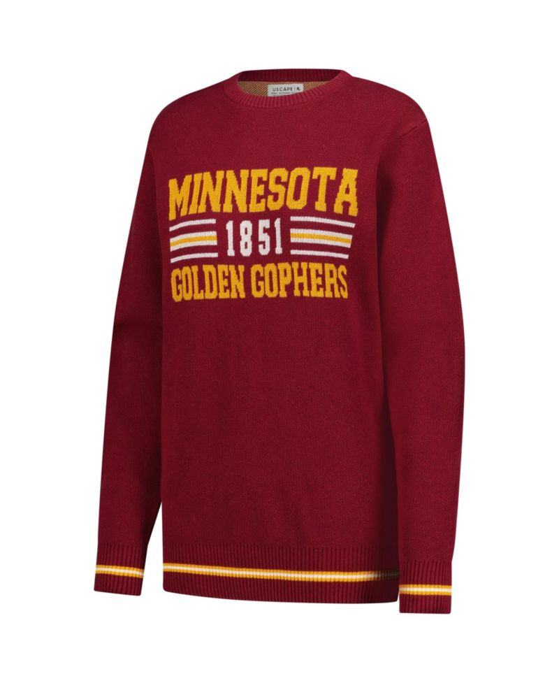 Men's and Women's Maroon Minnesota Golden Gophers Renew Knit Vintage Retro Sweater