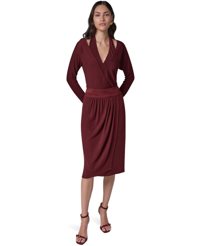 Women's High-Waisted Midi Wrap Skirt