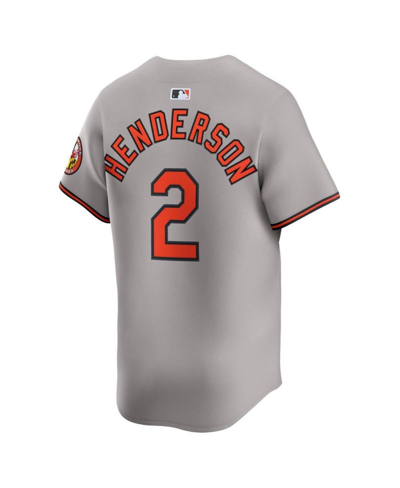 Men's Gunnar Henderson Gray Baltimore Orioles Road Limited Player Jersey