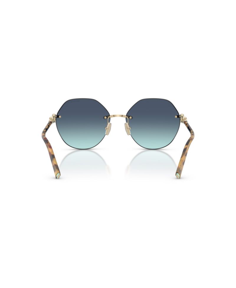 Women's Rimless Geometric Metal Sunglasses TF3123