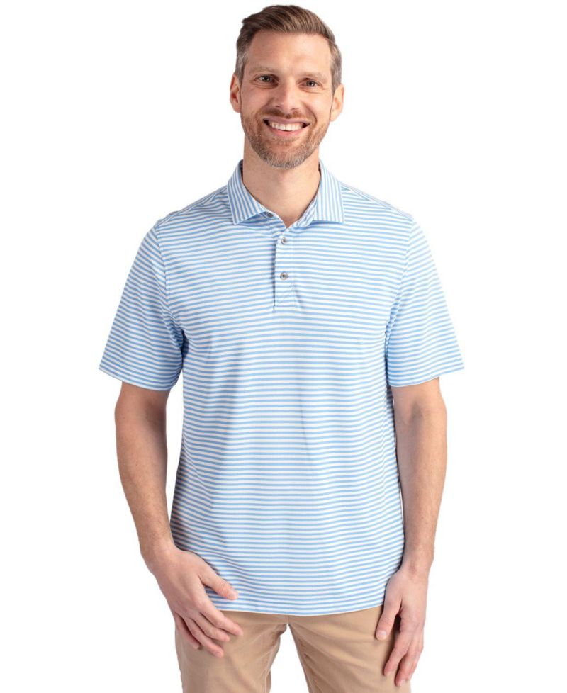 Men's Virtue Eco Pique Stripe Recycled Polo Shirt