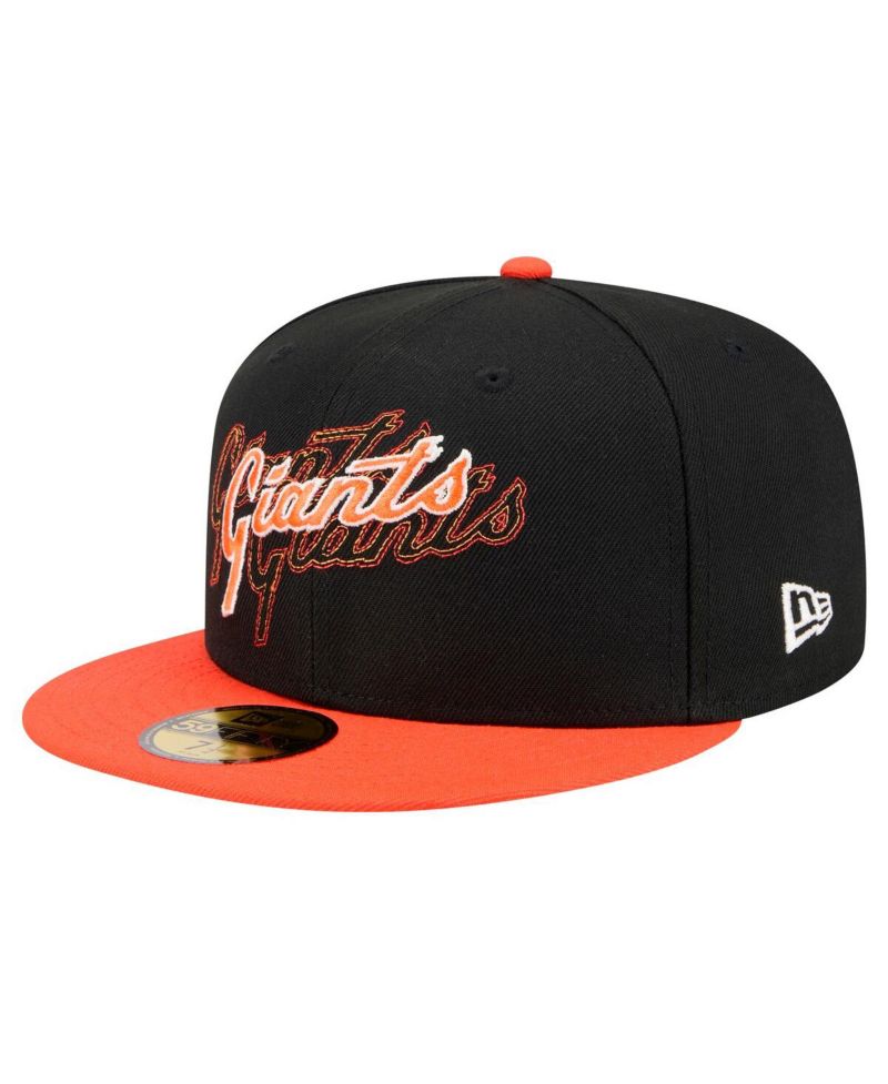 Men's Black San Francisco Giants Shadow Stitch 59FIFTY Fitted Hat