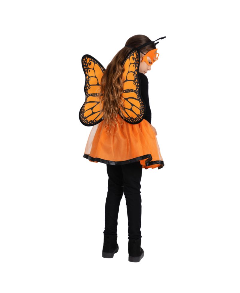 Monarch Butterfly Wing & Tutu Skirt Costume Set - Kids Girls
