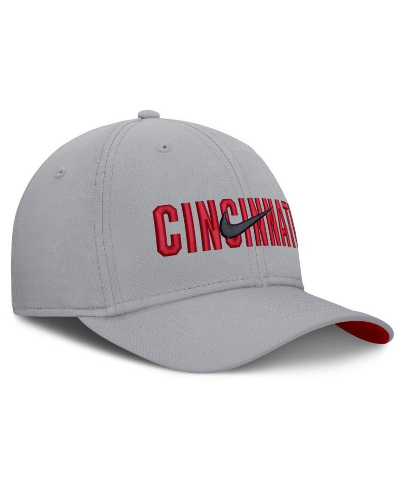 Men's Gray Cincinnati Reds Primetime Rise Dri-FIT Flex Hat