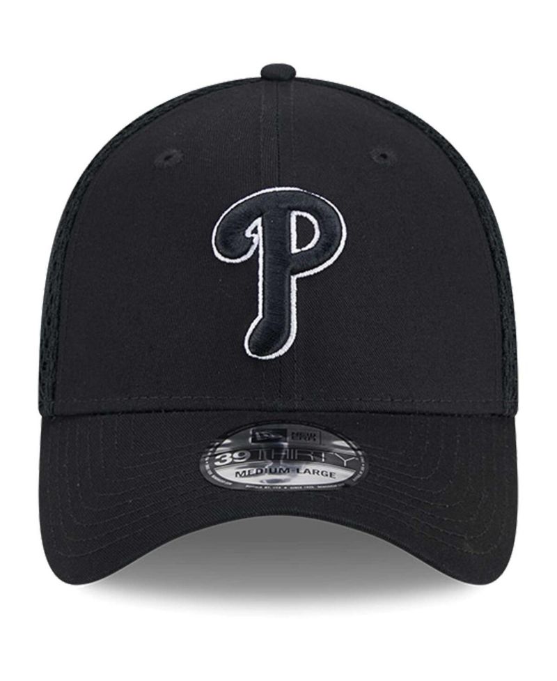 Men's Philadelphia Phillies Evergreen Black White Neo 39Thirty Flex Hat