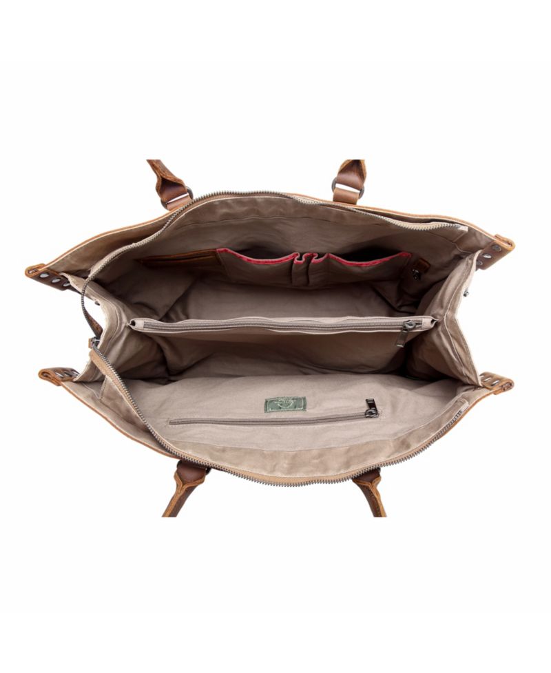 Stone Creek Waxed Canvas Tote Bag