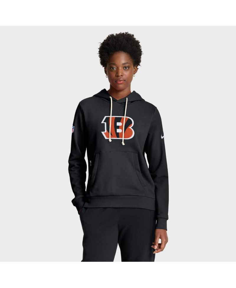 Women's Black Cincinnati Bengals Sideline Standard Issue Initial Home Dri-FIT Hoodie