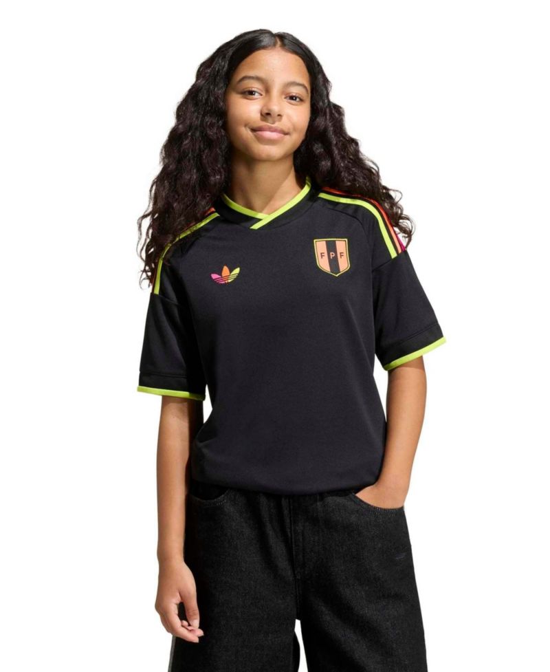 Big Boys and Girls Black Peru National Team 2026 Away Replica Jersey