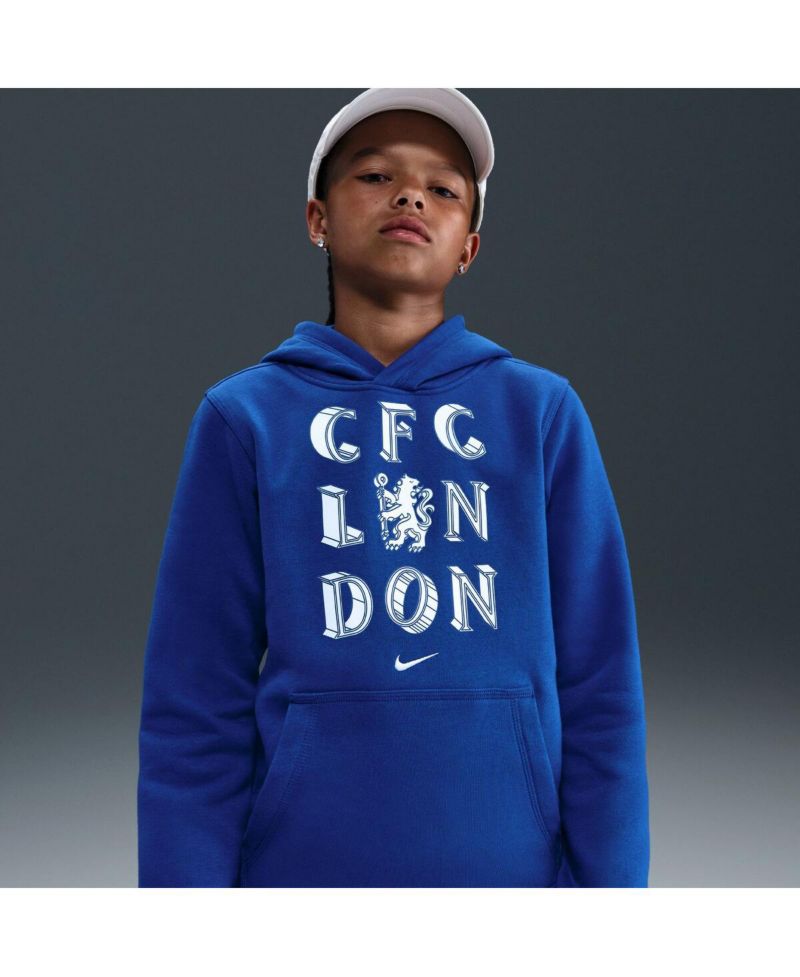 Big Boys and Girls Blue Chelsea Club Hoodie