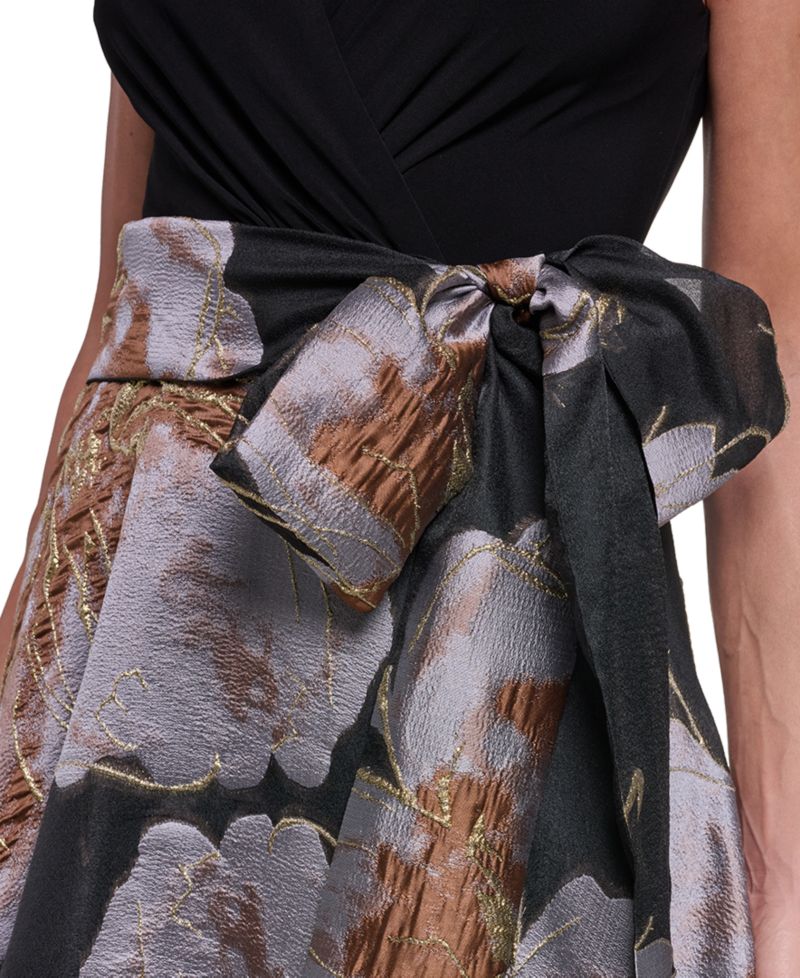 Women's Floral Ball-Gown Sleeveless Dress