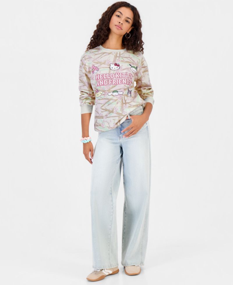 Juniors' HK & Friends Camo-Print Fleece Pullover