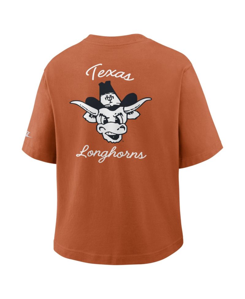 Women's Texas Orange Texas Longhorns Legacy Pocket Boxy T-Shirt