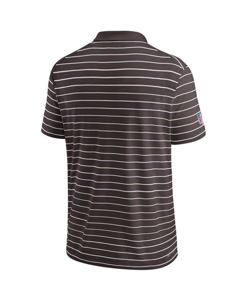 Men's Brown Cleveland Browns Sideline Lock Up Victory Performance Polo