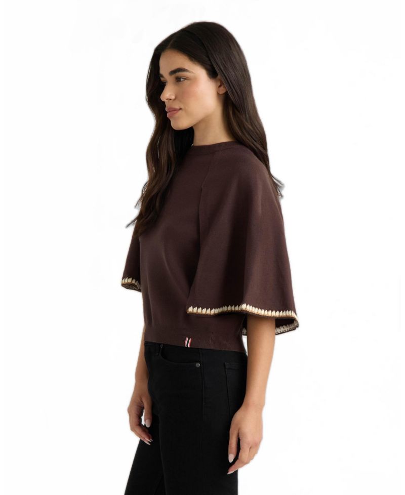 Women's Cape Sleeve Knit Sweater Top