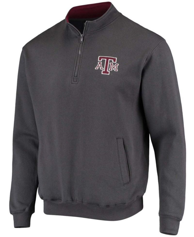Men's Charcoal Texas A&M Aggies Tortugas Logo Quarter-Zip Jacket