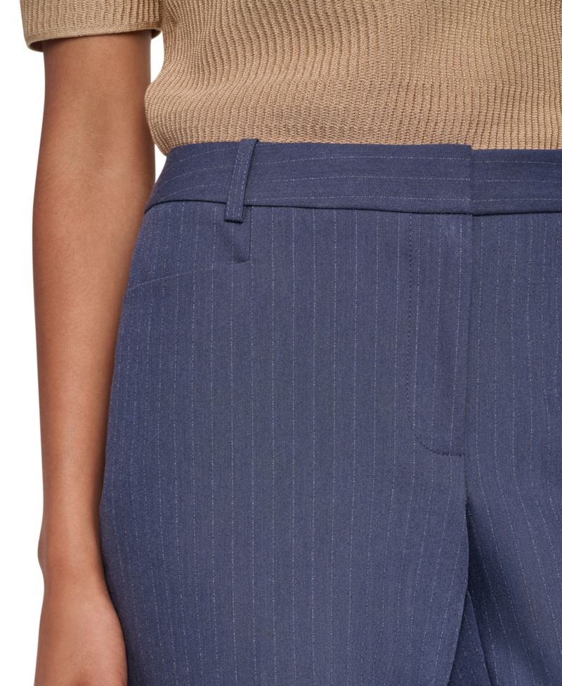 Women's Modern F Pinstripe Straight-Leg Trousers